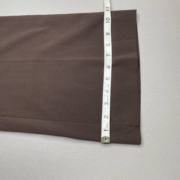 Maurices Wide Leg Dress Pants Trouser Mid Rise Flat Front Pockets Brown 9 / 10 - Picture 10 of 11